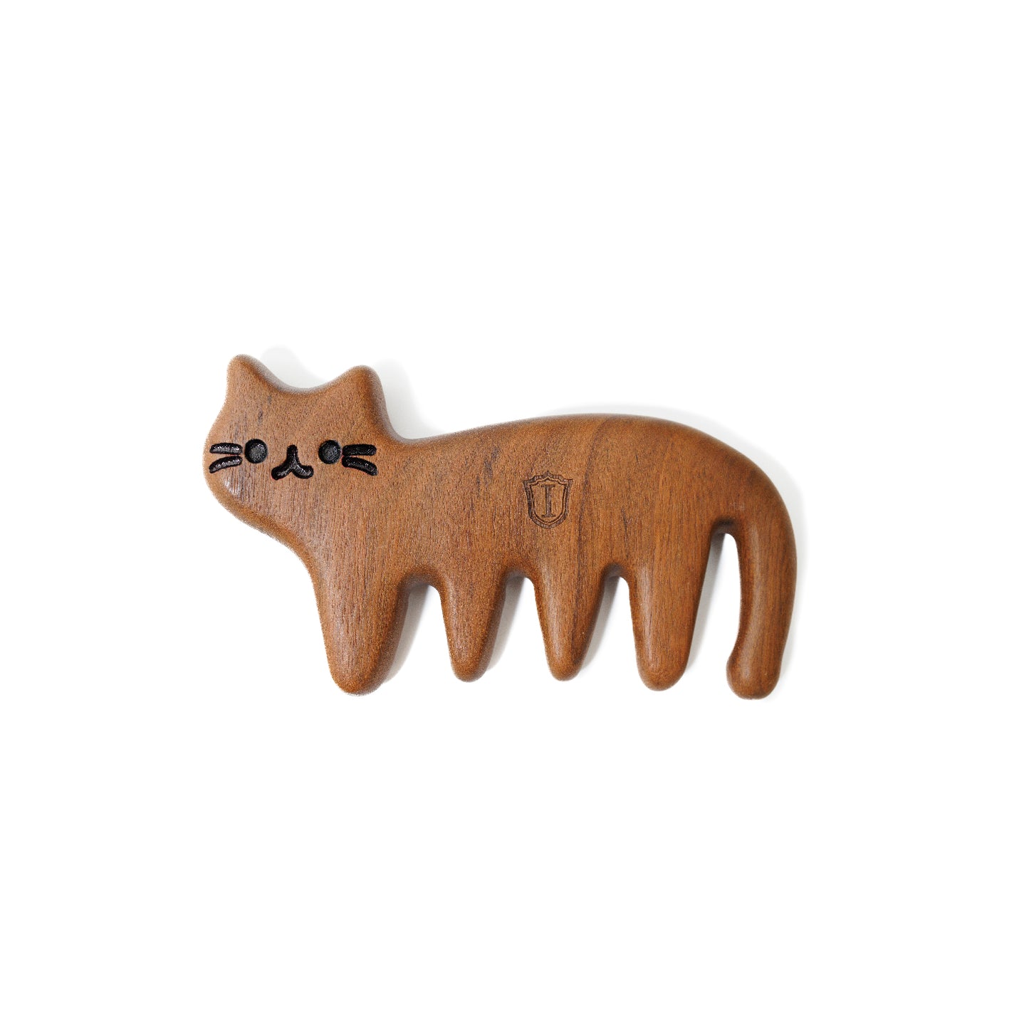 Islandoffer Gold Silk Sandalwood Cute Kitten Comb