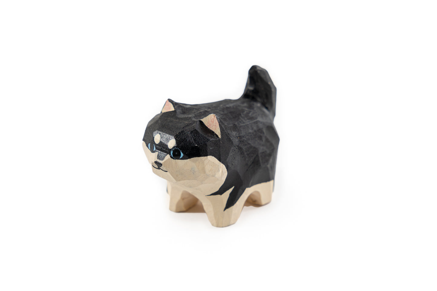Islandoffer Bass Wood Carving Cute Husky