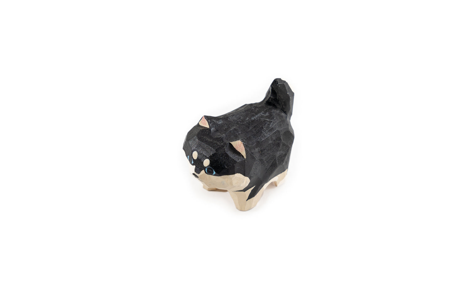 Islandoffer Bass Wood Carving Cute Husky