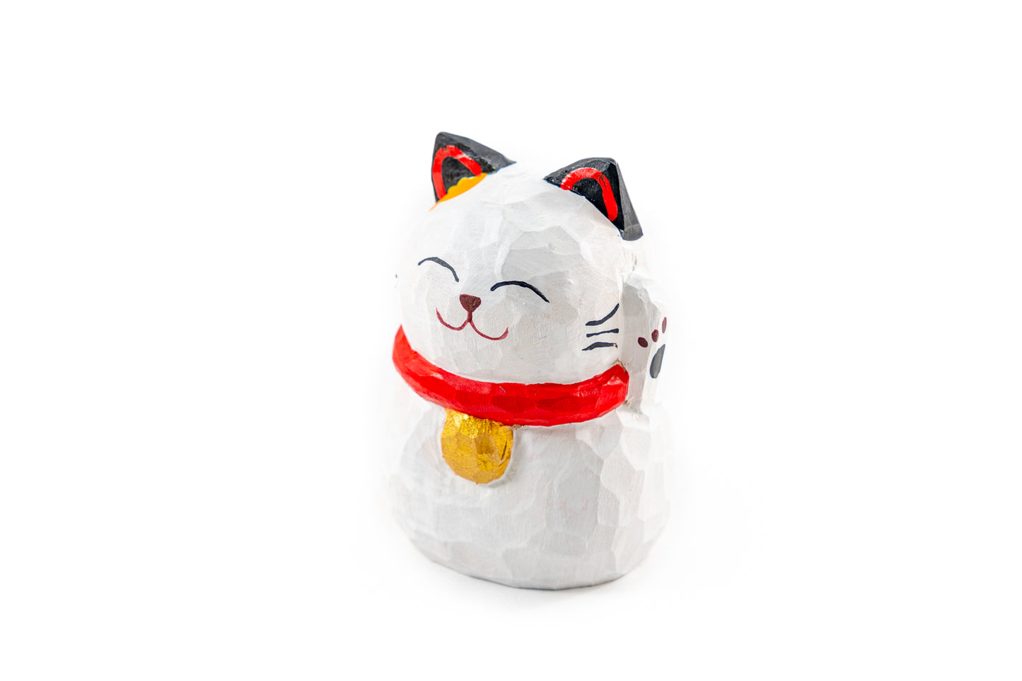 Islandoffer Basswood Carved Lucky Cat