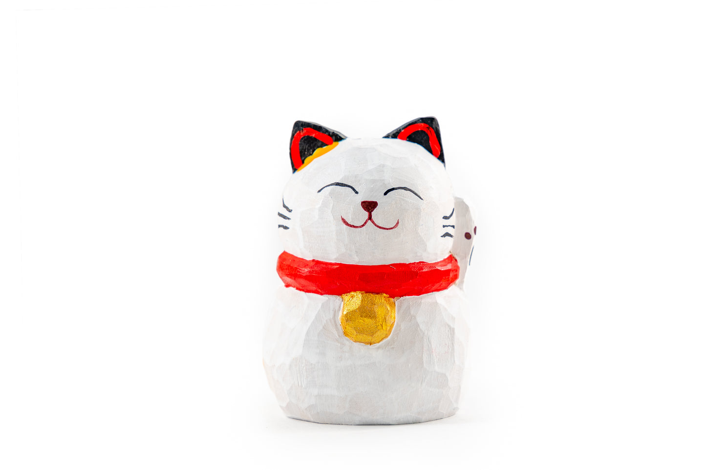 Islandoffer Basswood Carved Lucky Cat