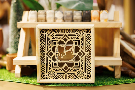 Islandoffer (Designed by Islandoffer) Small wooden box for cats (9 cats are not included)
